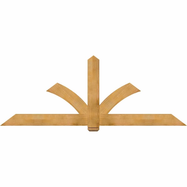 Ekena Millwork Redmond Rough Sawn Timber Gable Bracket, Western Red Cedar, 96"W x 36"H x 2"D x 6"F, 9/12 Pitch GBW096X36X0206RED00RWR - main